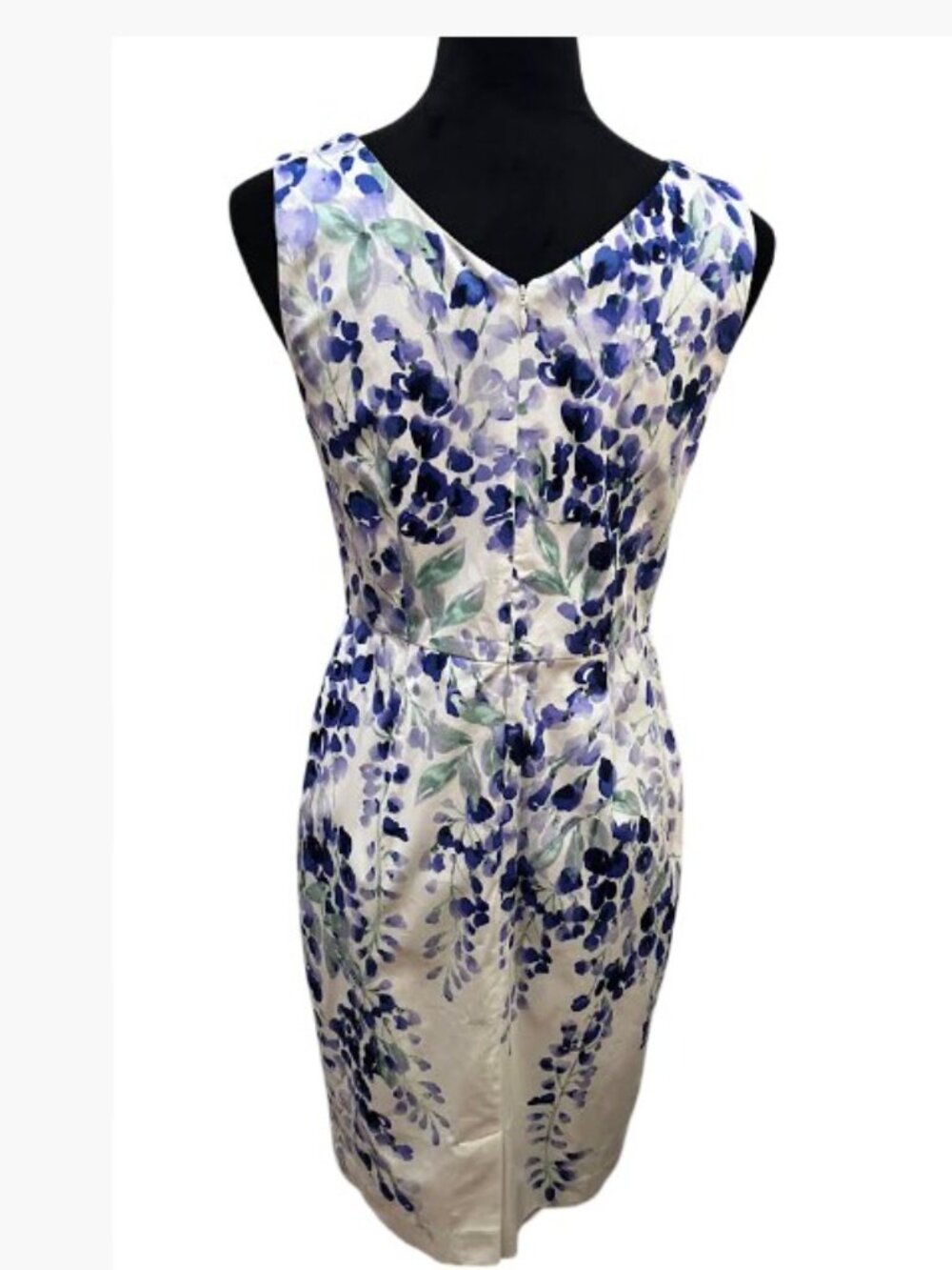RSVP by Talbots Classic Watercolor Wisteria Sheath Dress Size 4P Like New - Picture 5 of 13
